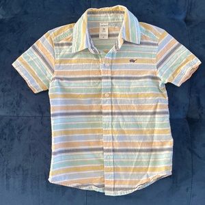 Carters 3T Stripe Button Down Short Sleeve Shirt